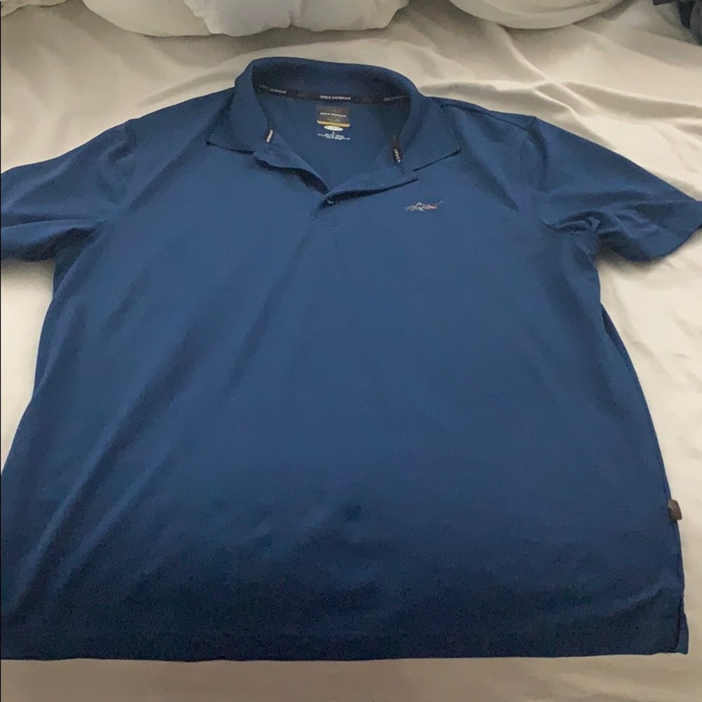 Large Greg Norman men’s blue polo shirt